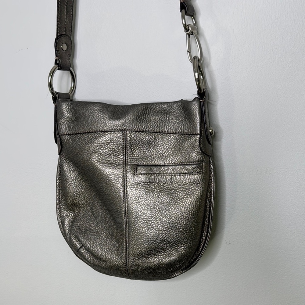 B. Makowsky Silver Crossbody Bag with Adjustable Strap - Picture 12 of 16